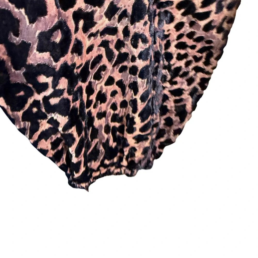 NWT Tuckernuck Leopard Burnout Blouse Women XXL Brown Animal Print Mob Wife Chic
